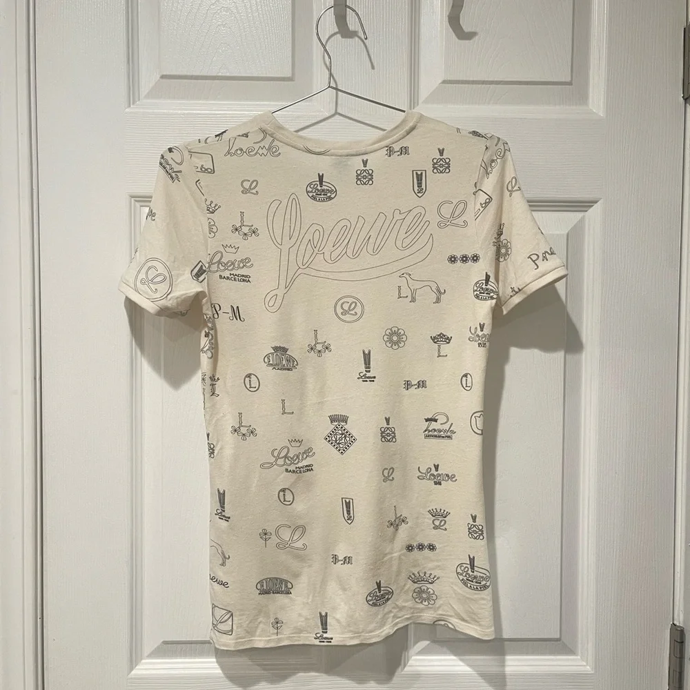 Loewe Beige Graphic Short Sleeve Tee - Picture 5 of 5